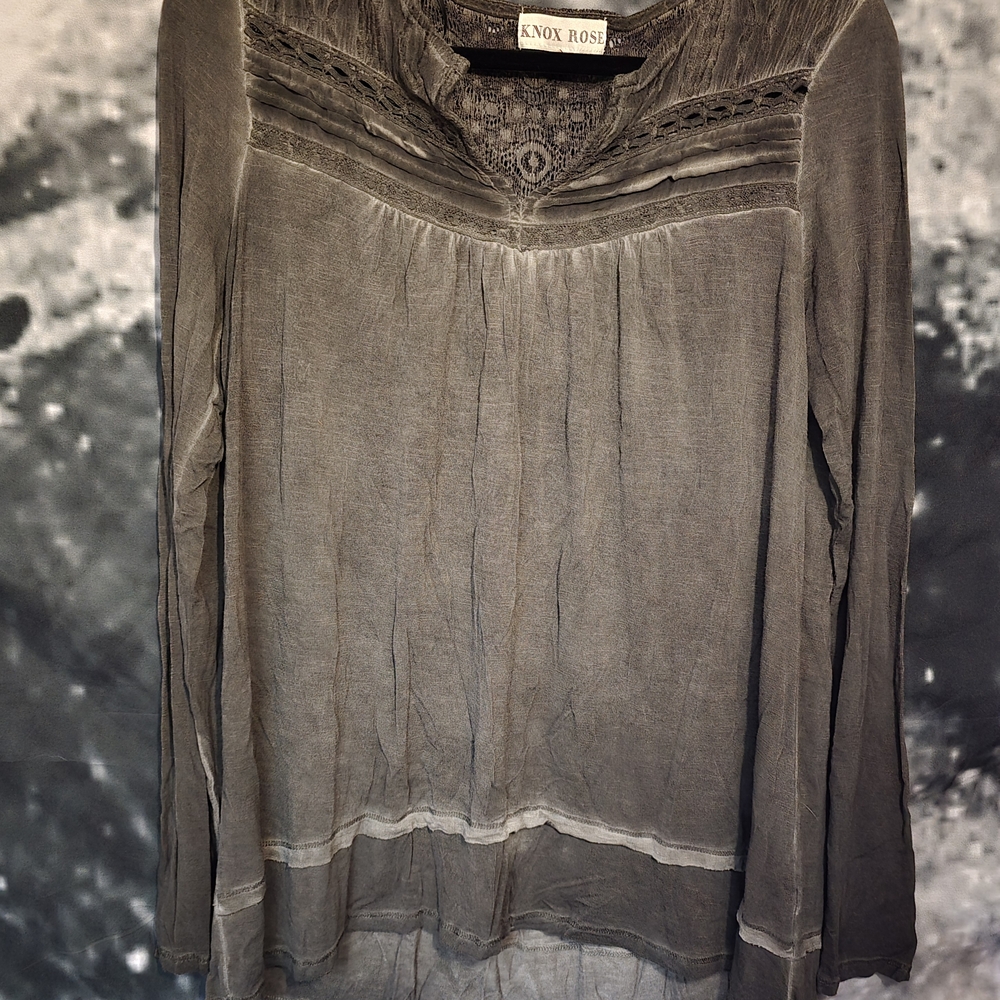 Knox Rose Women's Charcoal Blouse